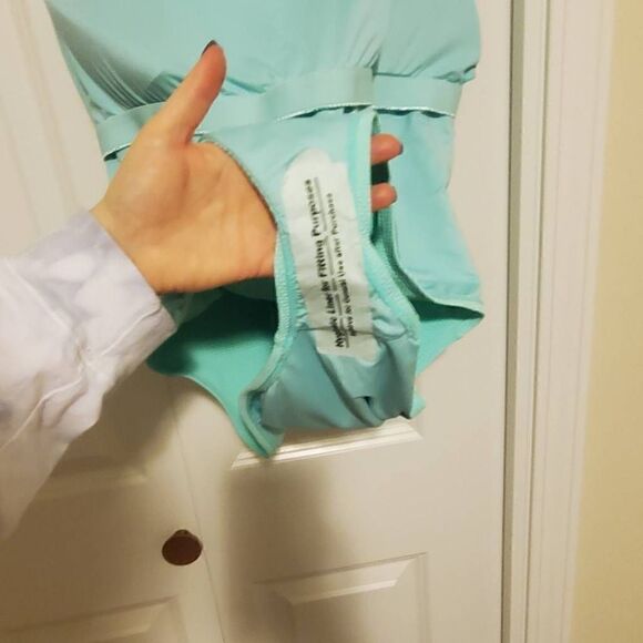 NWT Wave Zone Aqua Blue OnePiece Swimsuit Size 3X - Picture 5 of 8